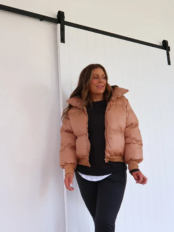 Quinn Puffer Jacket - Tan