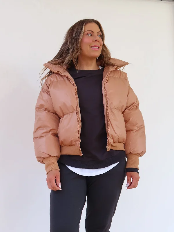 Quinn Puffer Jacket - Tan