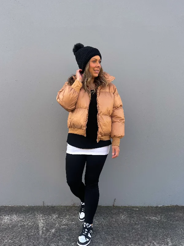 Quinn Puffer Jacket - Tan