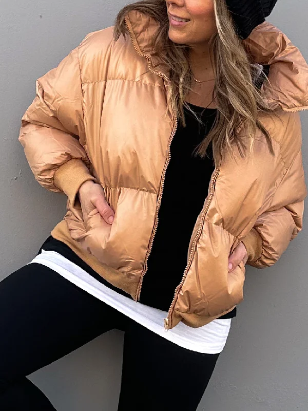 Quinn Puffer Jacket - Tan