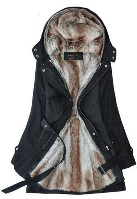 Two Way Wear Fur Coat Parka