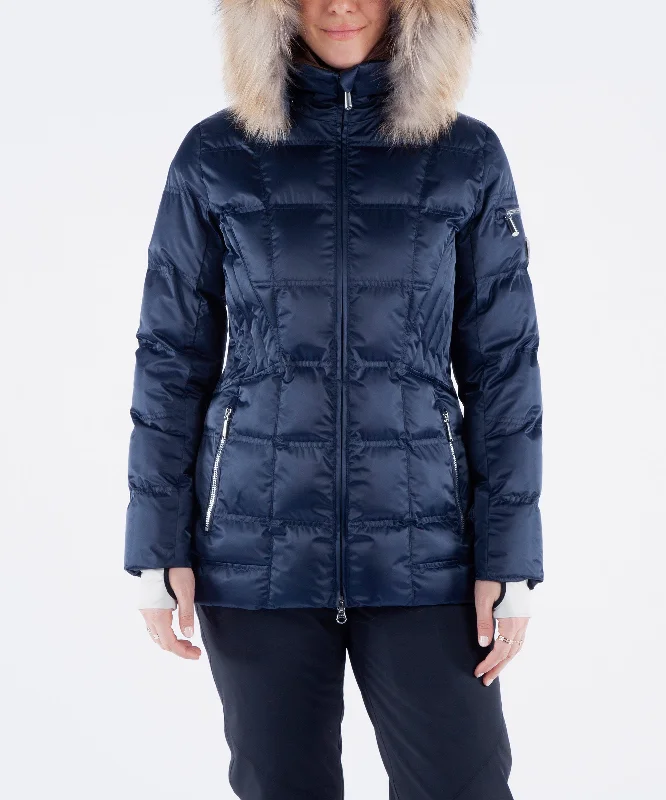 Women's Nikki Quilted Jacket with Removable Fur Ruff