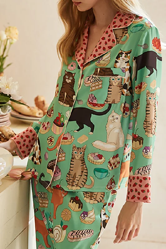 coffee-cat-print-home-long-sleeve-two-piece-set