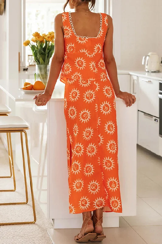 fabulous-sunshine-print-lace-backless-slit-skirt-suit