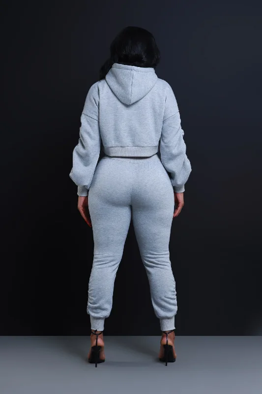 who-said-ruched-hooded-jogger-set-heather-grey