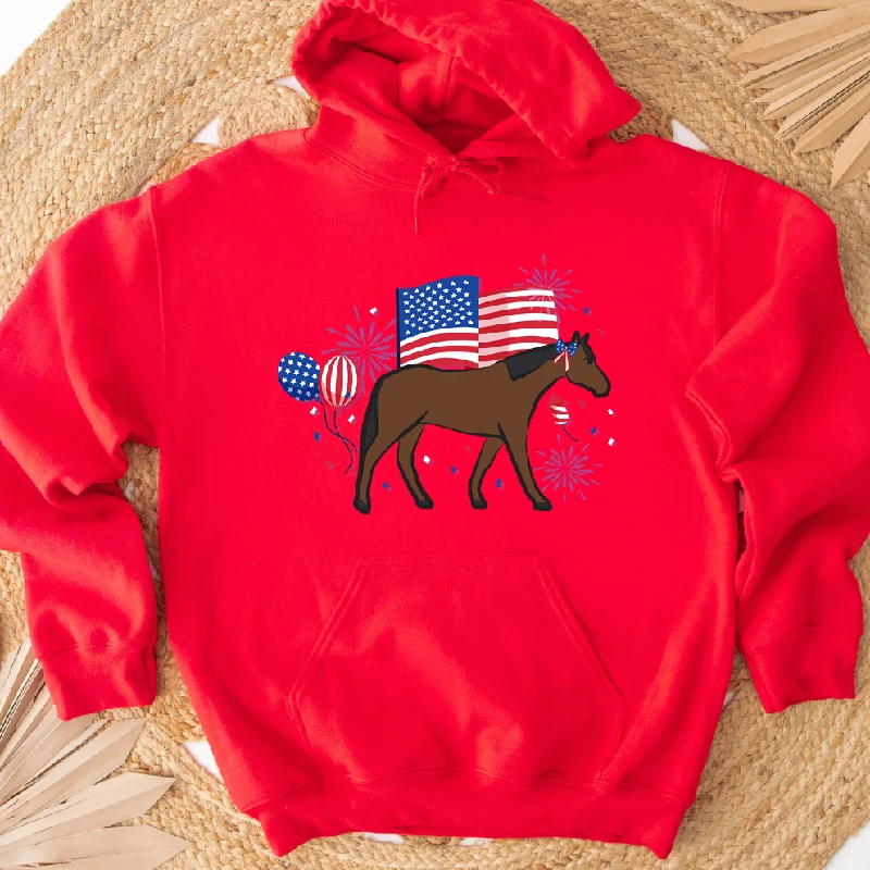 USA Horse Hoodie (S-3XL) Unisex - Multiple Colors!