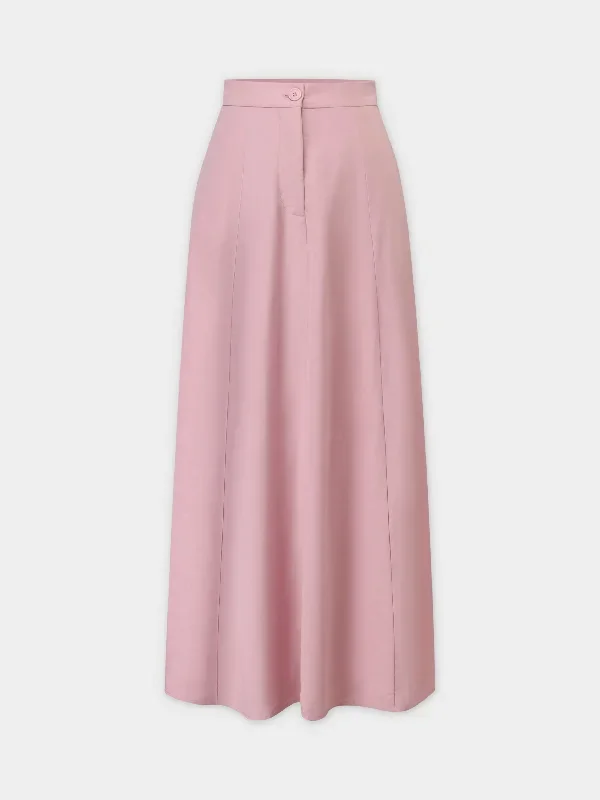 A-Line Seamed Skirt-Dusty Rose