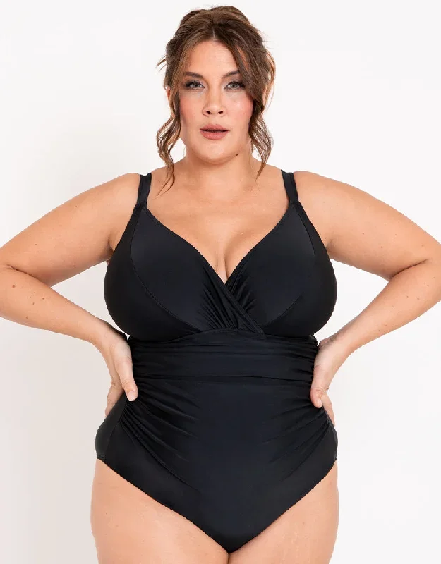 Adella Calypso Plunge Control Swimsuit Black