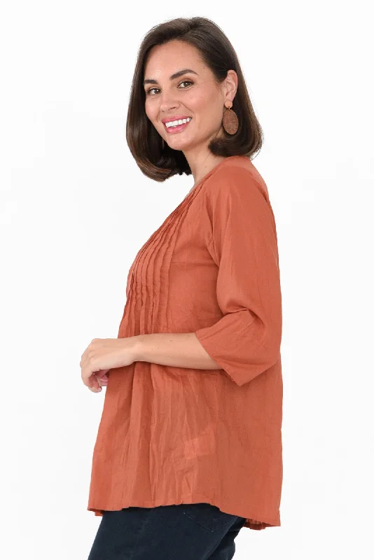 aelia-rust-crinkle-cotton-top