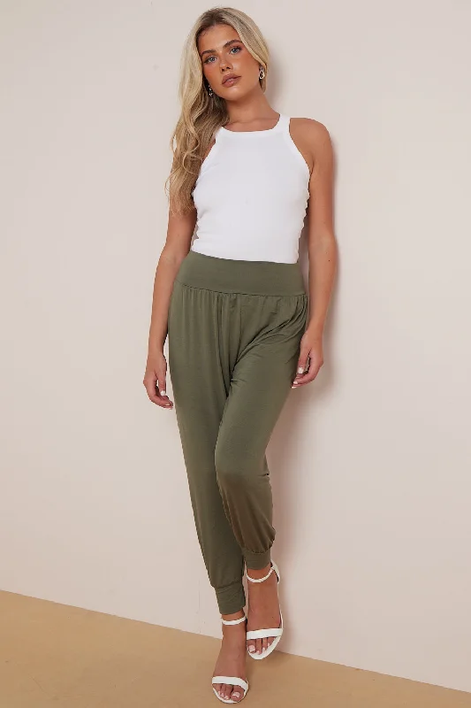 Aftershock London Khaki Harem Pants