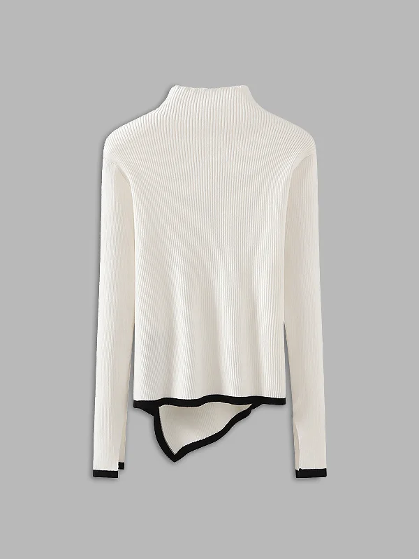 asymmetrical-trim-mockneck-sweater