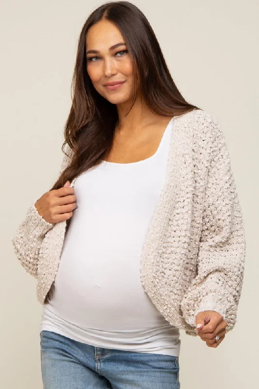 beige-cropped-chunky-open-knit-maternity-cardigan