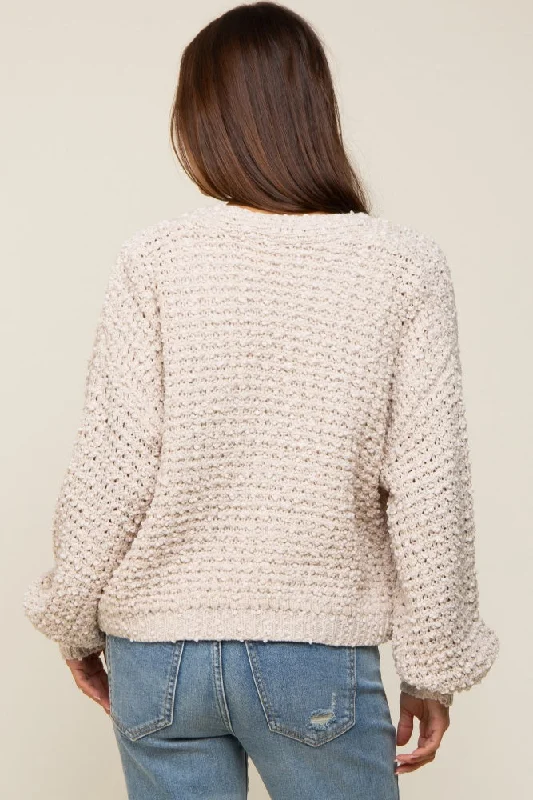 beige-cropped-chunky-open-knit-maternity-cardigan