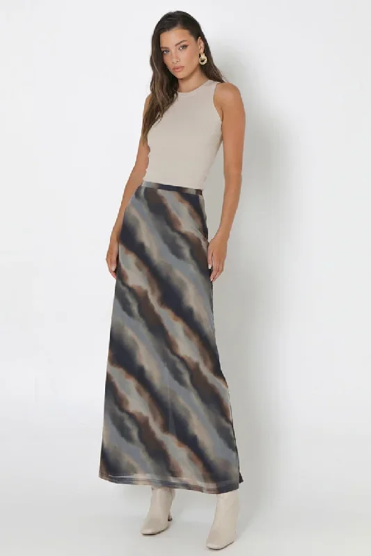 Beverly Dusk Print Maxi Skirt