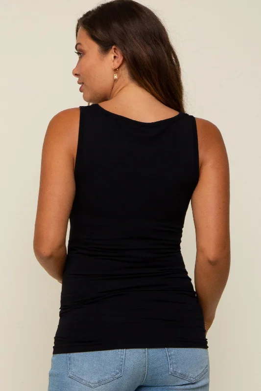 black-basic-seamless-maternity-tank