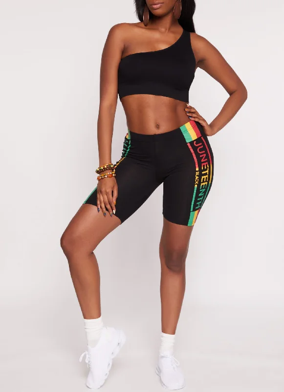 Juneteenth Black Bike Shorts