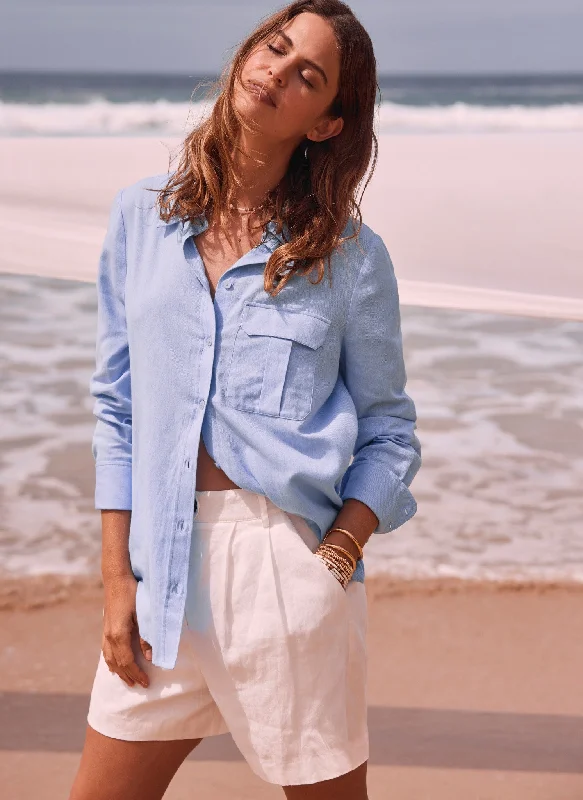 Blue Chambray Oversized Shirt