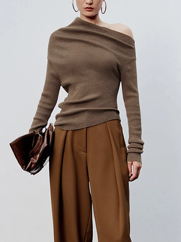 caramel-asymmetric-neckline-long-sleeve-knit-top