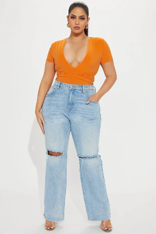 cindy-plunge-short-sleeve-bodysuit-orange