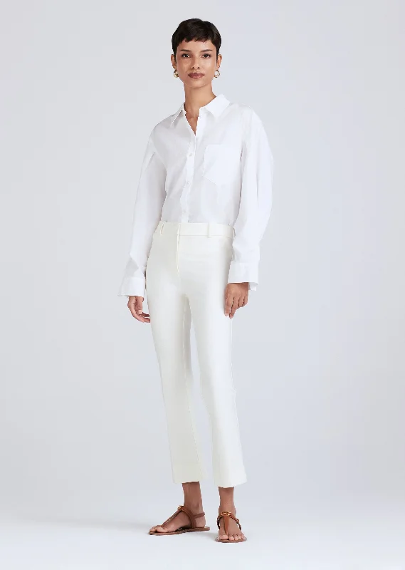 Crosby Crop Flare Trouser - Soft White