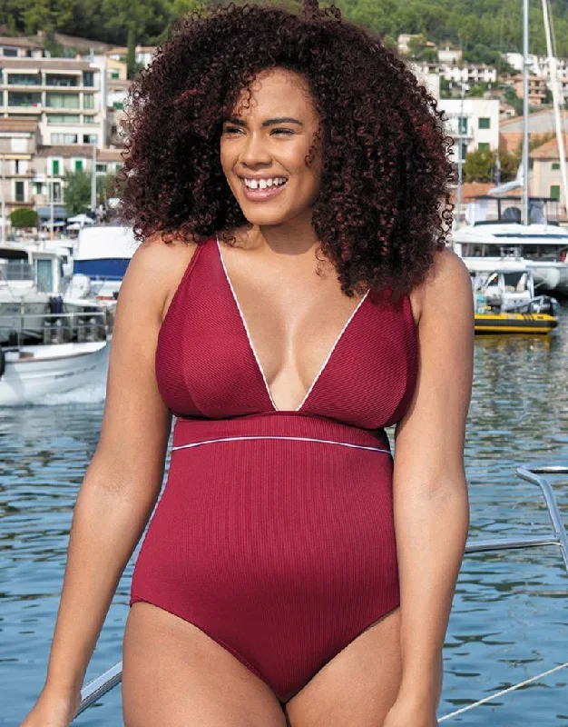 curvy-kate-poolside-non-wired-plunge-swimsuit-pink-red