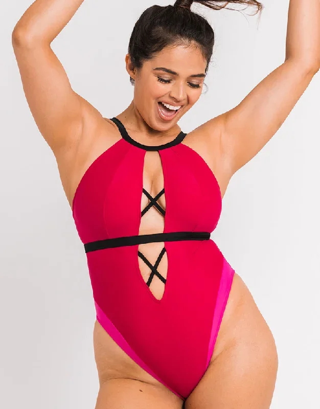 curvy-kate-subtropic-non-wired-plunge-swimsuit-cherry-red-pink