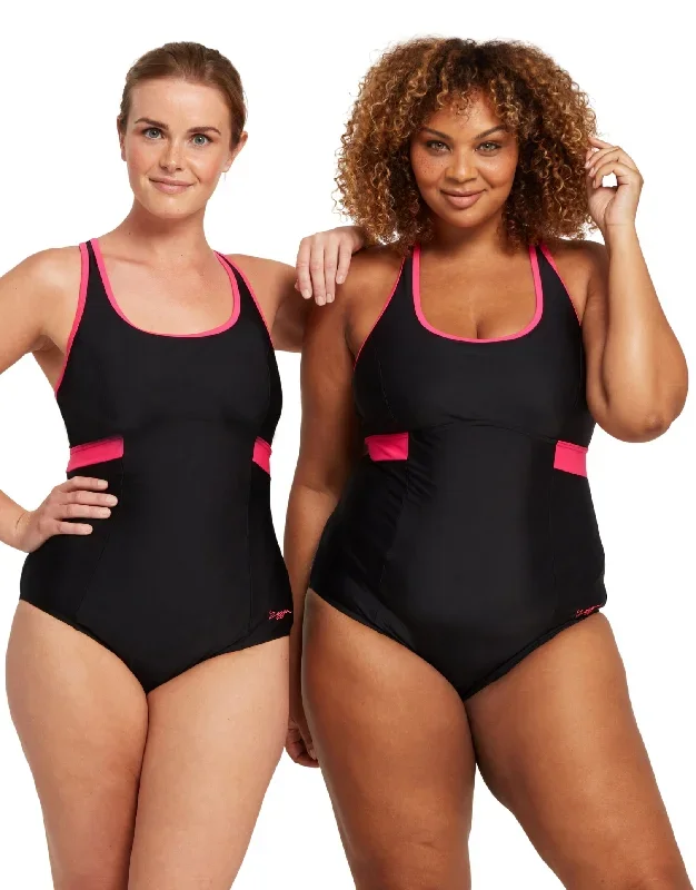 dakota-crossback-swimsuit-black-magenta