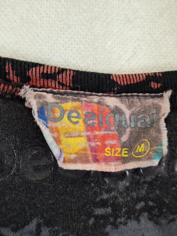 desigual-patchwork-deep-v-fitted-top-size-m-b014-489-mx