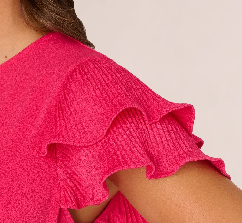 double-flutter-sleeve-top-with-pleated-details-in-pink-cherry-ad1s301730