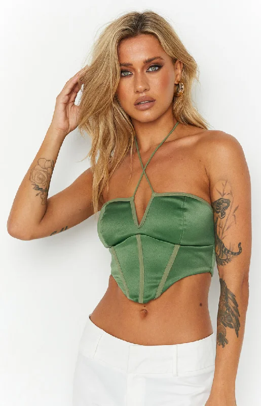 Elizybeth Green Corset Top