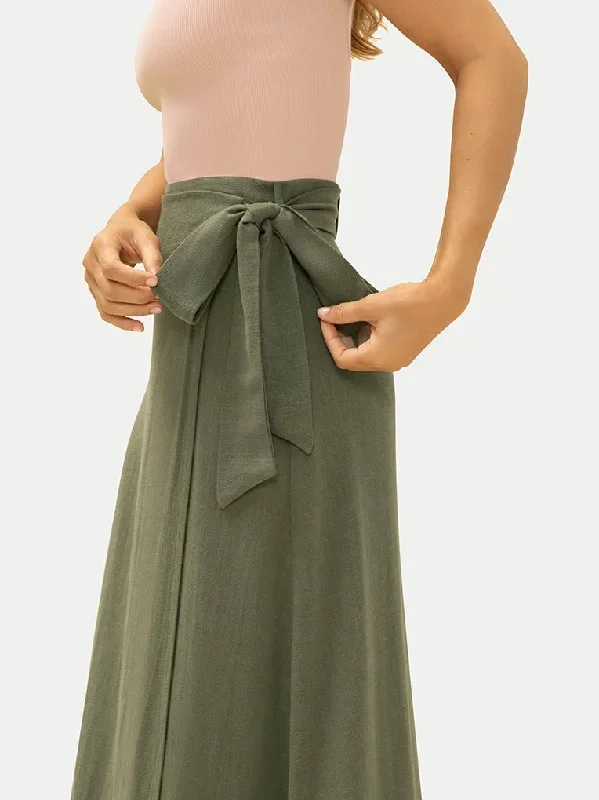 Eloïse Maxi Skirt in Kalamata Green