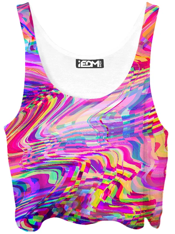 Glitch Waves Crop Top