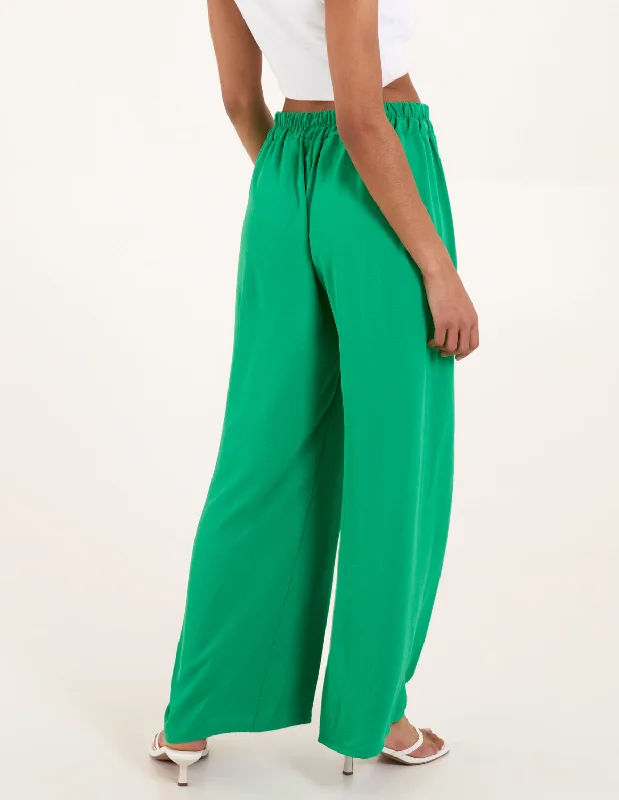 green-drawstring-wide-leg-trousers