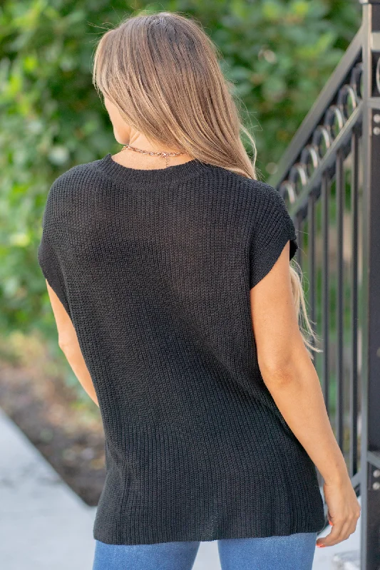 haptics-pocketed-round-neck-cap-sleeve-knit-top