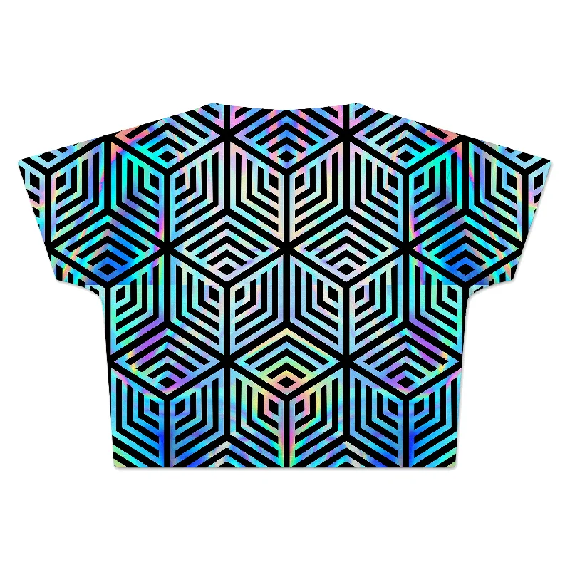 holographic-hexagon-crop-tee