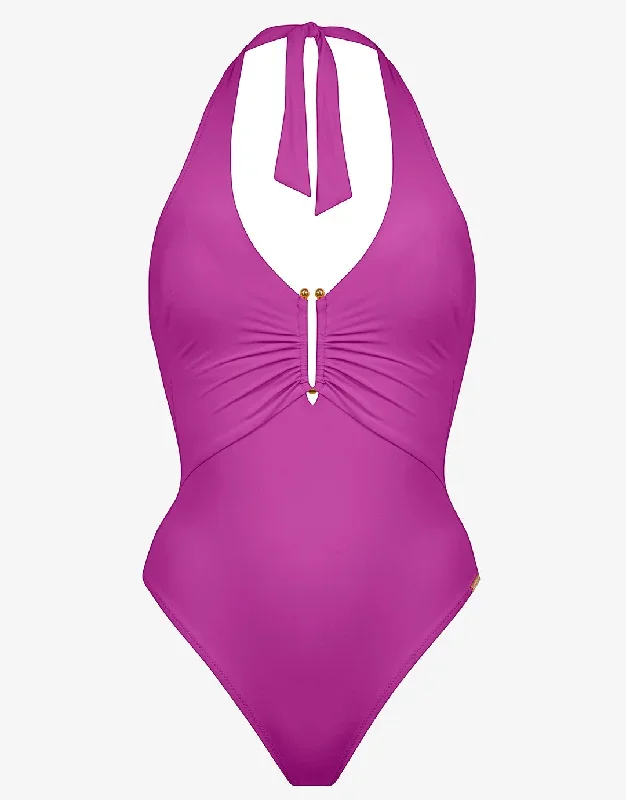 Honesty Halter Swimsuit - Violet