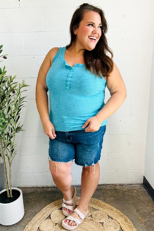 ice-blue-melange-ribbed-henley-button-down-tank-top