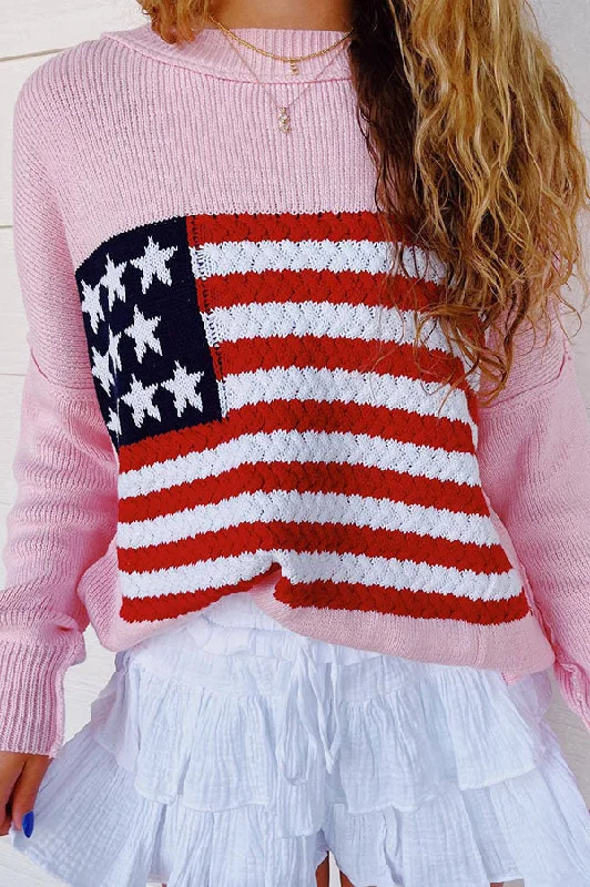 independence-day-patchwork-long-sleeved-crew-neck-knitted-sweater