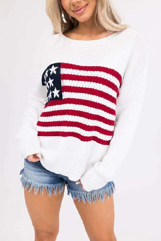 independence-day-patchwork-long-sleeved-crew-neck-knitted-sweater