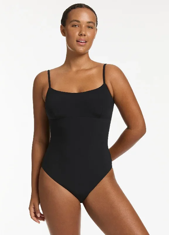 Jetset Tank One Piece - Black