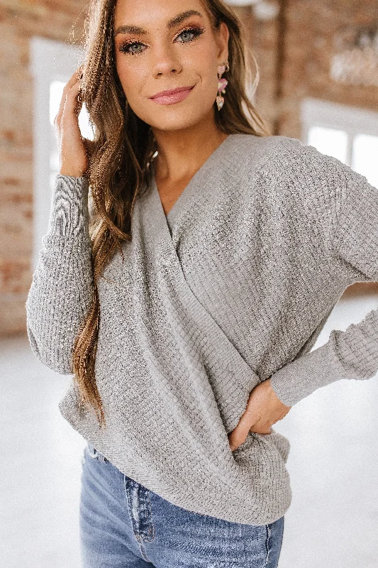 Emmarie Knit Wrap Top | S-2XL