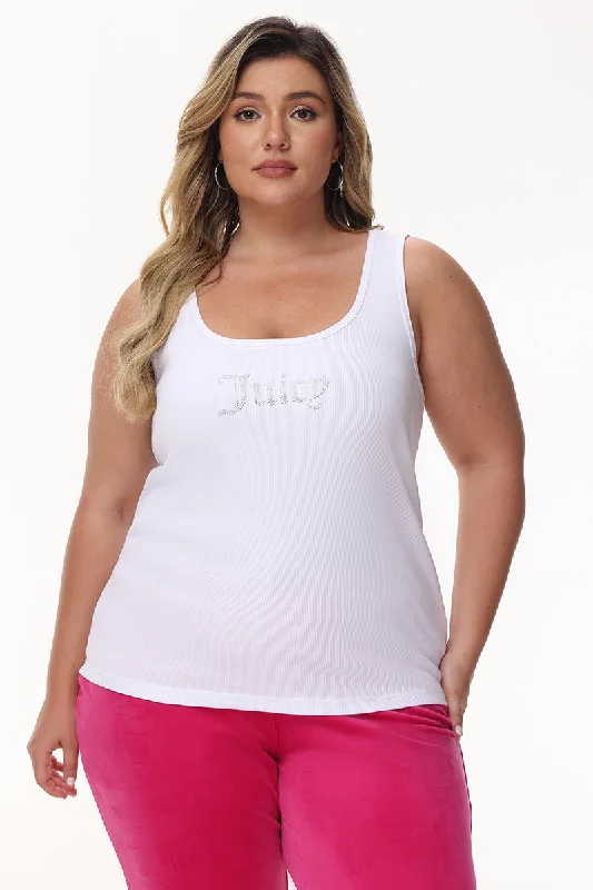 Plus-Size Long Bling Tank Top