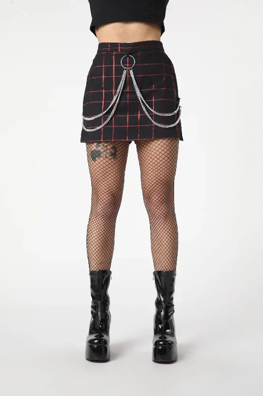 metallic-checks-skort