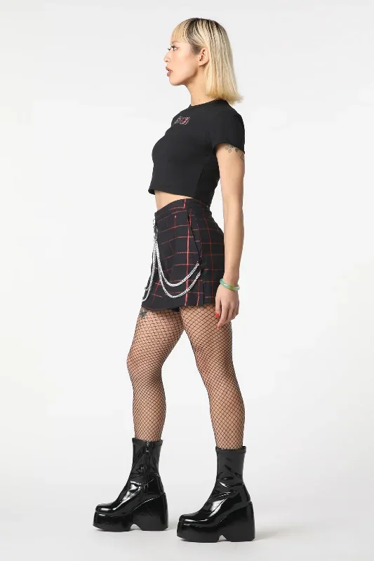 metallic-checks-skort