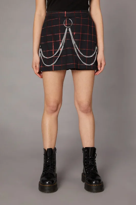 metallic-checks-skort