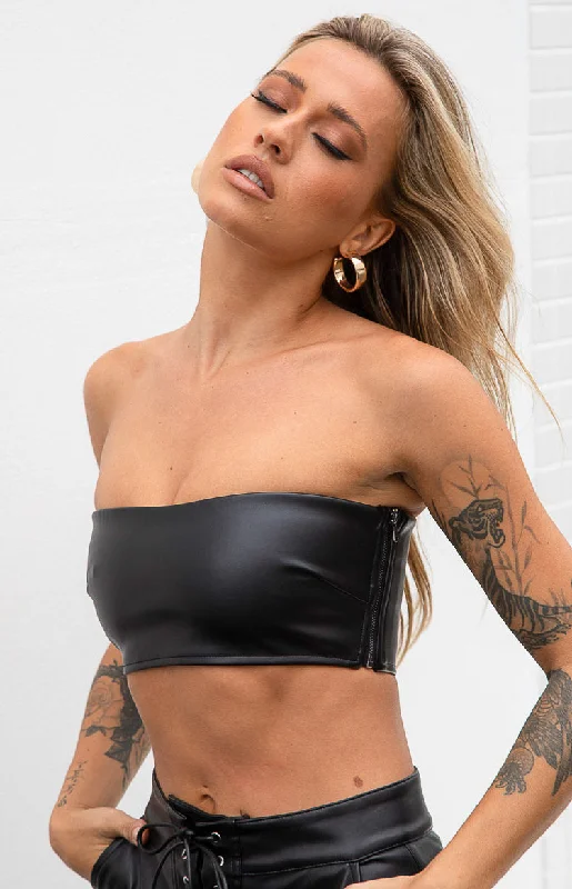 nation-black-pu-strapless-crop-top