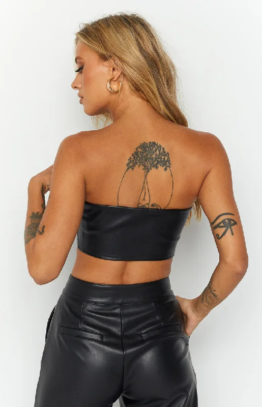 nation-black-pu-strapless-crop-top