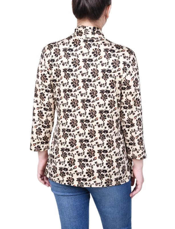 ny-collection-puff-print-3-4-sleeve-two-fer-top-petite