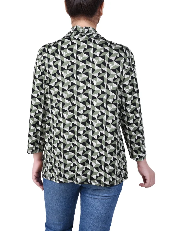 ny-collection-puff-print-3-4-sleeve-two-fer-top-petite