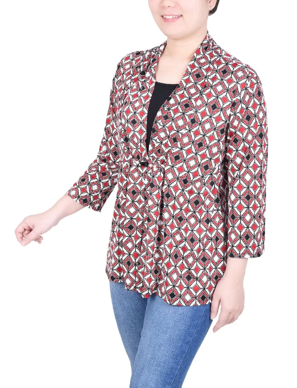 ny-collection-puff-print-3-4-sleeve-two-fer-top-petite